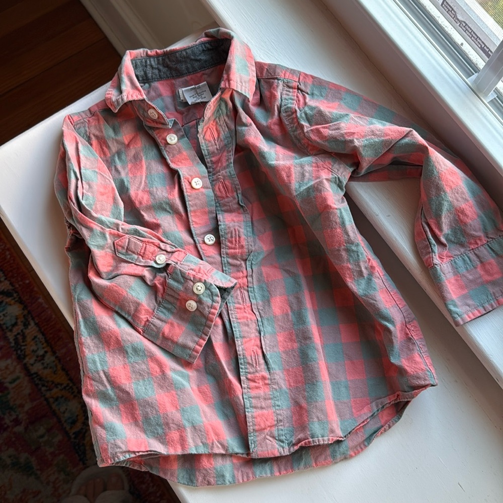 j Crew size 2 button down shirt pink